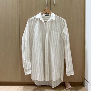 ATM Oversize Button Up Linen Cotton Blend Shirt